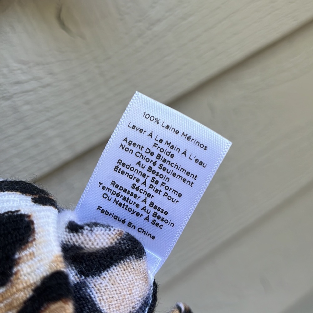 1x Talbots like new plus petite leopard pure merino wool knit sweater Wild hope - Picture 7 of 10